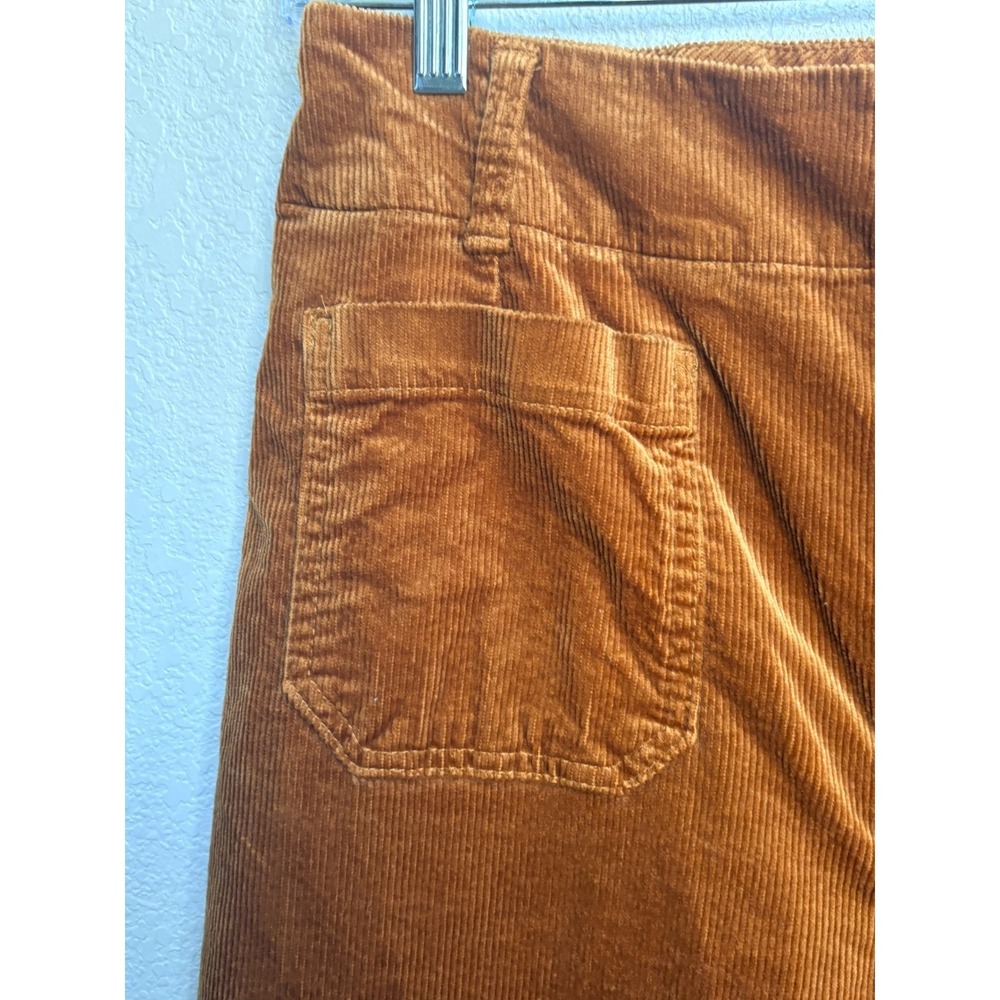 Maeve by Anthropologie The Colette Corduroy Wide Leg Pants 31 Rust Orange - Picture 9 of 13